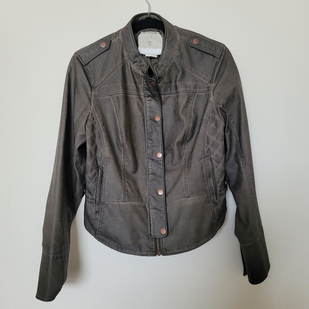 Anthropologie Hei Hei Vegan Leather Jacket